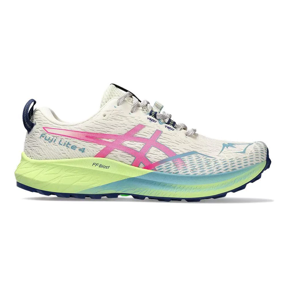 Women's Asics Fuji Lite 4, Birch/Hot Pink, 10 B Medium
