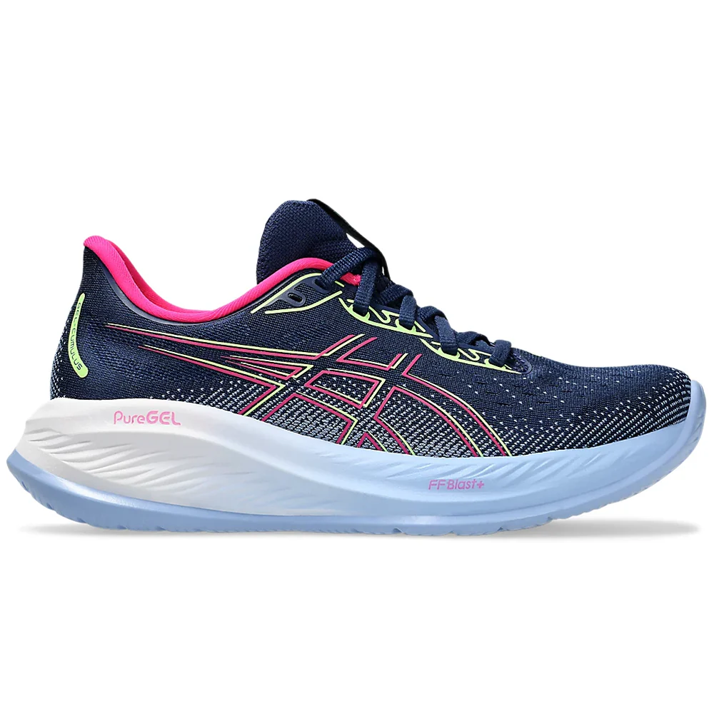 Women's Asics Gel-Cumulus 26, Blue Expanse/Pink Rave, 7.5 B Medium