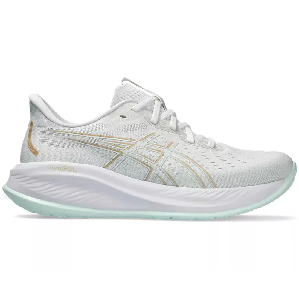 Women's Asics Gel-Cumulus 26, White/Pale Mint, 10.5 B Medium