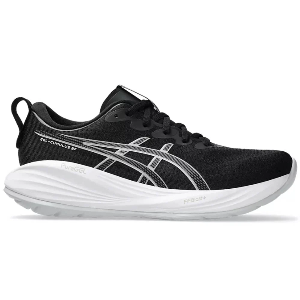 Women's Asics Gel-Cumulus 27, Black/Concrete, 8 D Wide