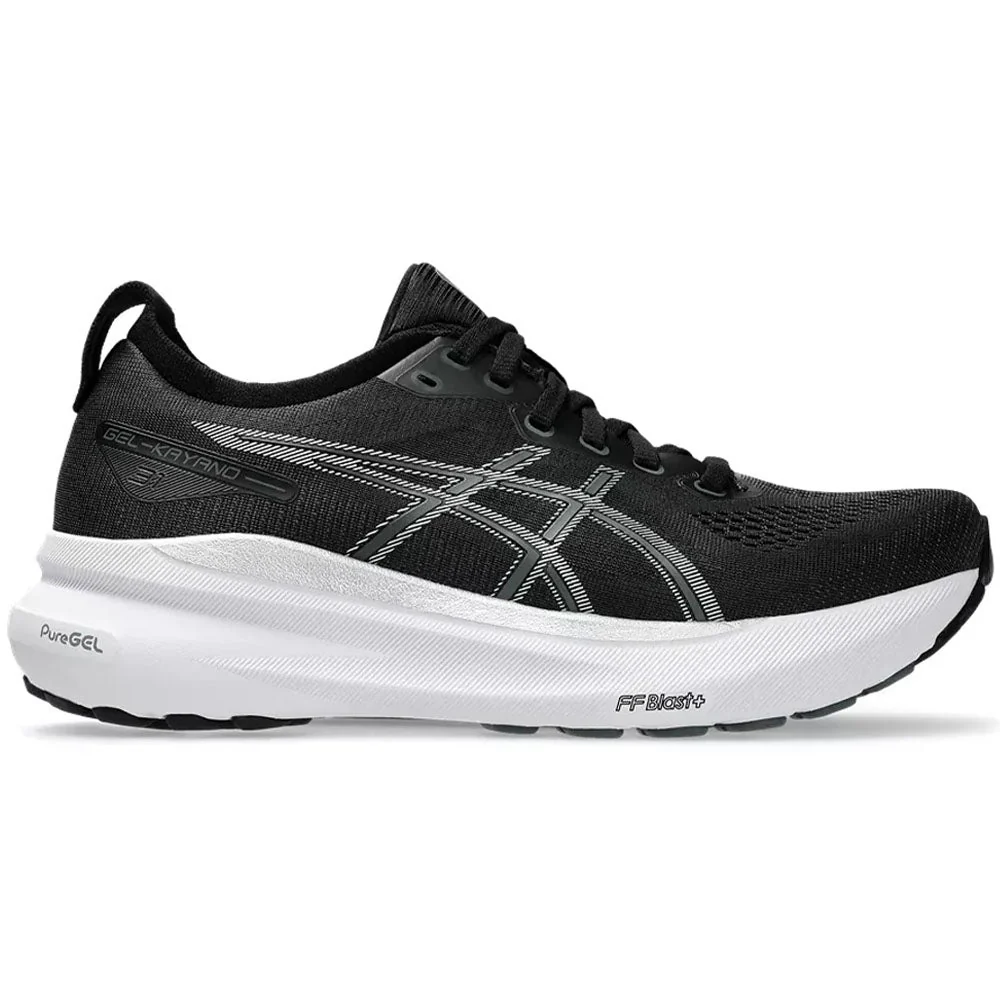Women's Asics Gel-Kayano 31, Black/Pure Silver, 8 D Wide
