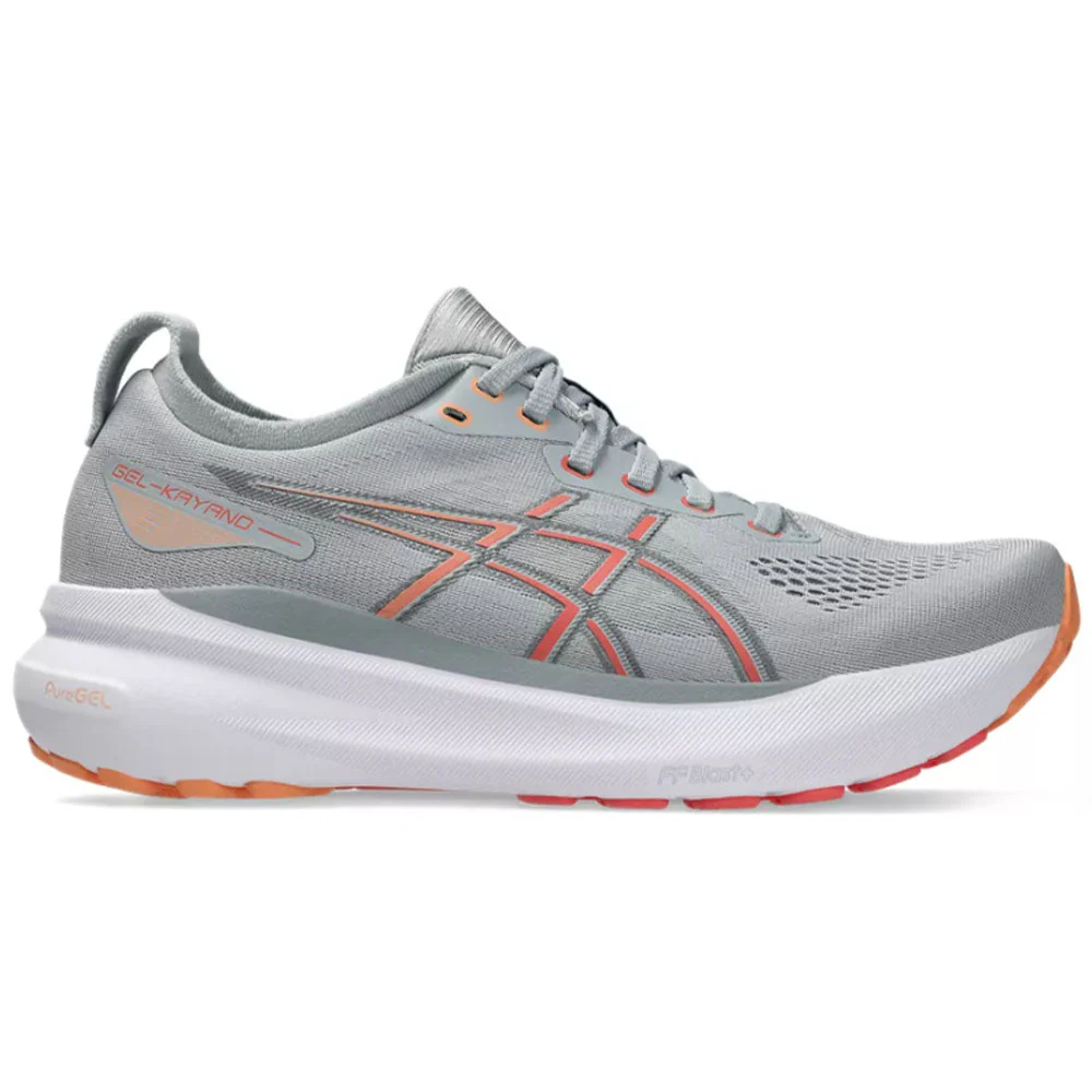 Women's Asics Gel-Kayano 31, Piedmont Grey/Papaya, 8.5 D Wide