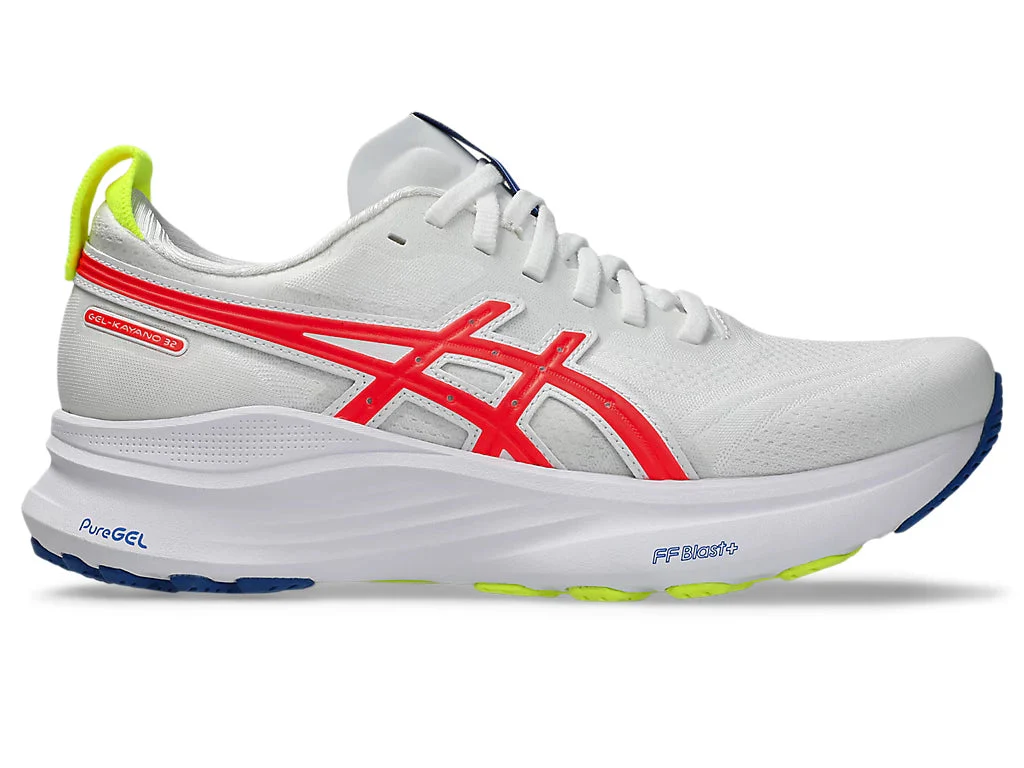 Women's Asics Gel-Kayano 32, White/Flash Coral, 6 B Medium
