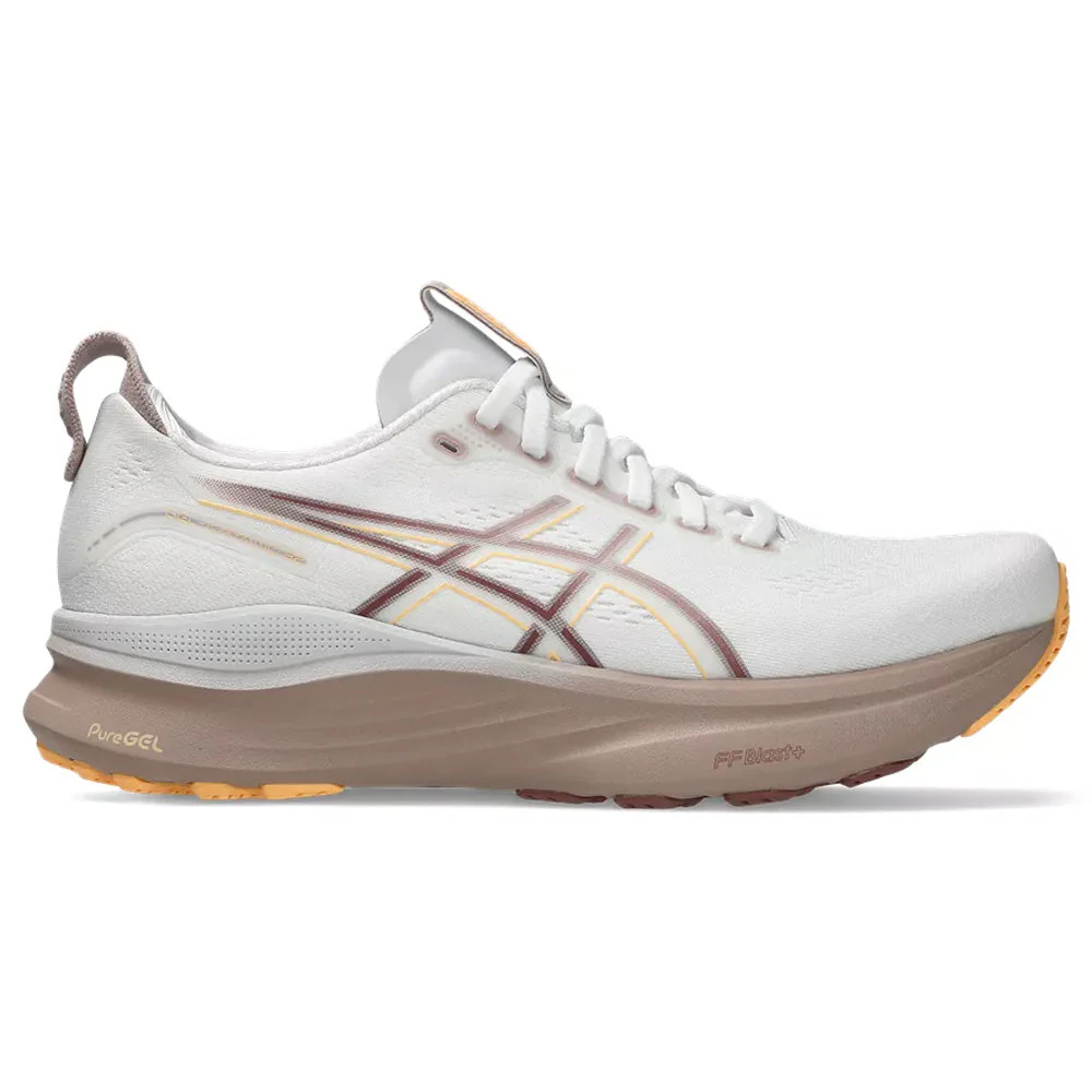 Women's Asics Gel-Kayano 32, White/Orange Glow, 9 D Medium