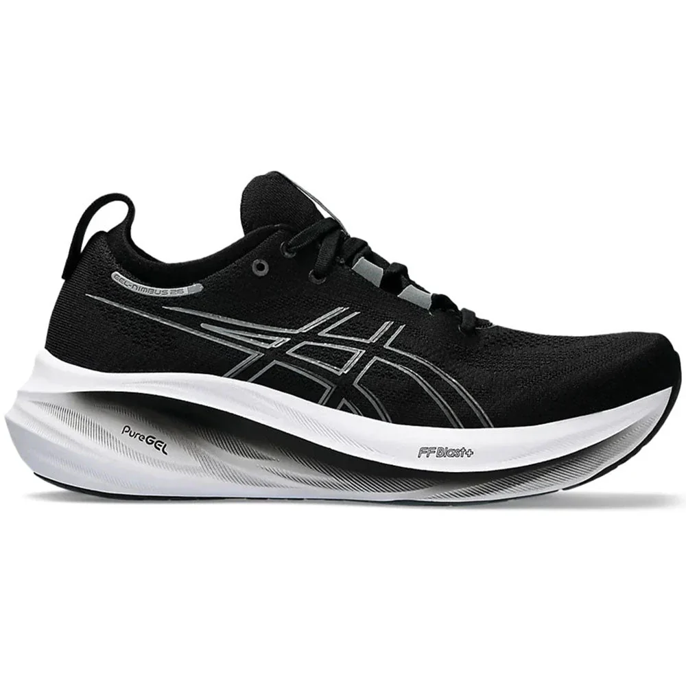 Women's Asics Gel-Nimbus 26, Black/Graphite Grey, 6 D Wide