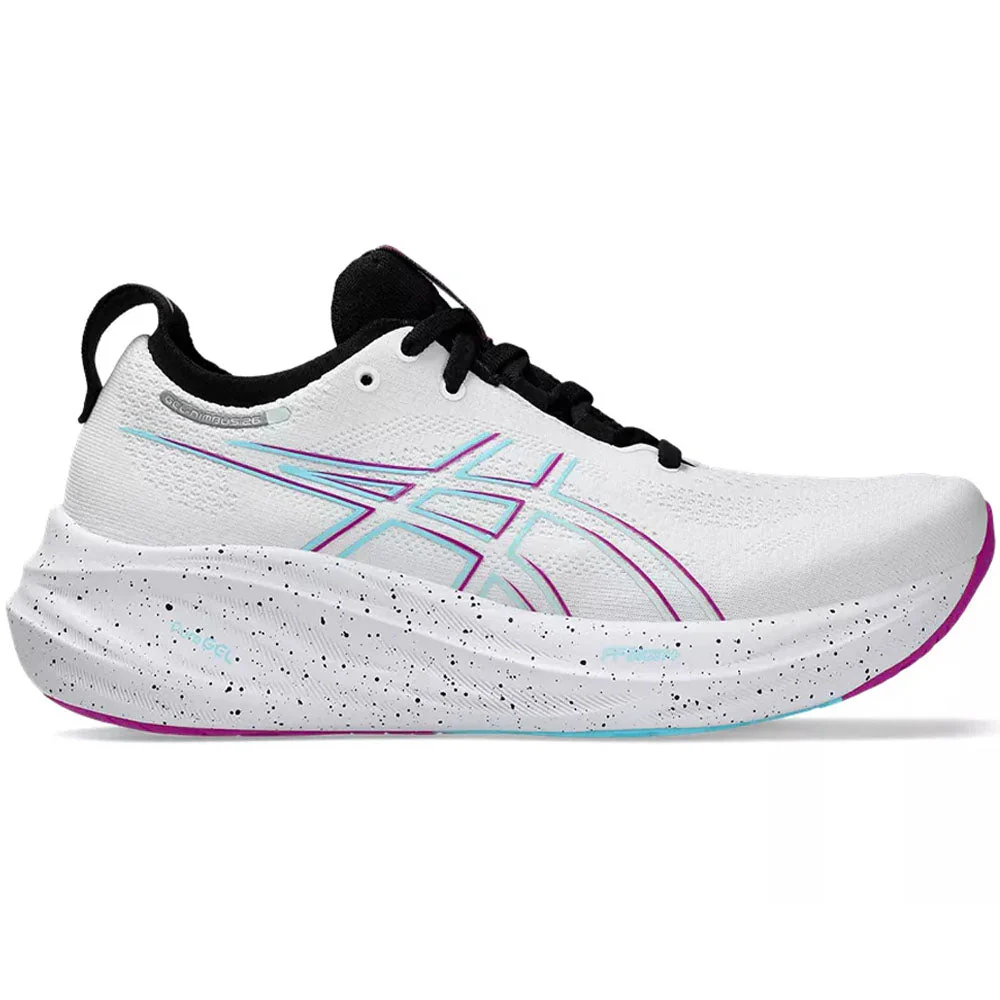 Women's Asics Gel-Nimbus 26, White/Soothing Sea, 11 B Medium