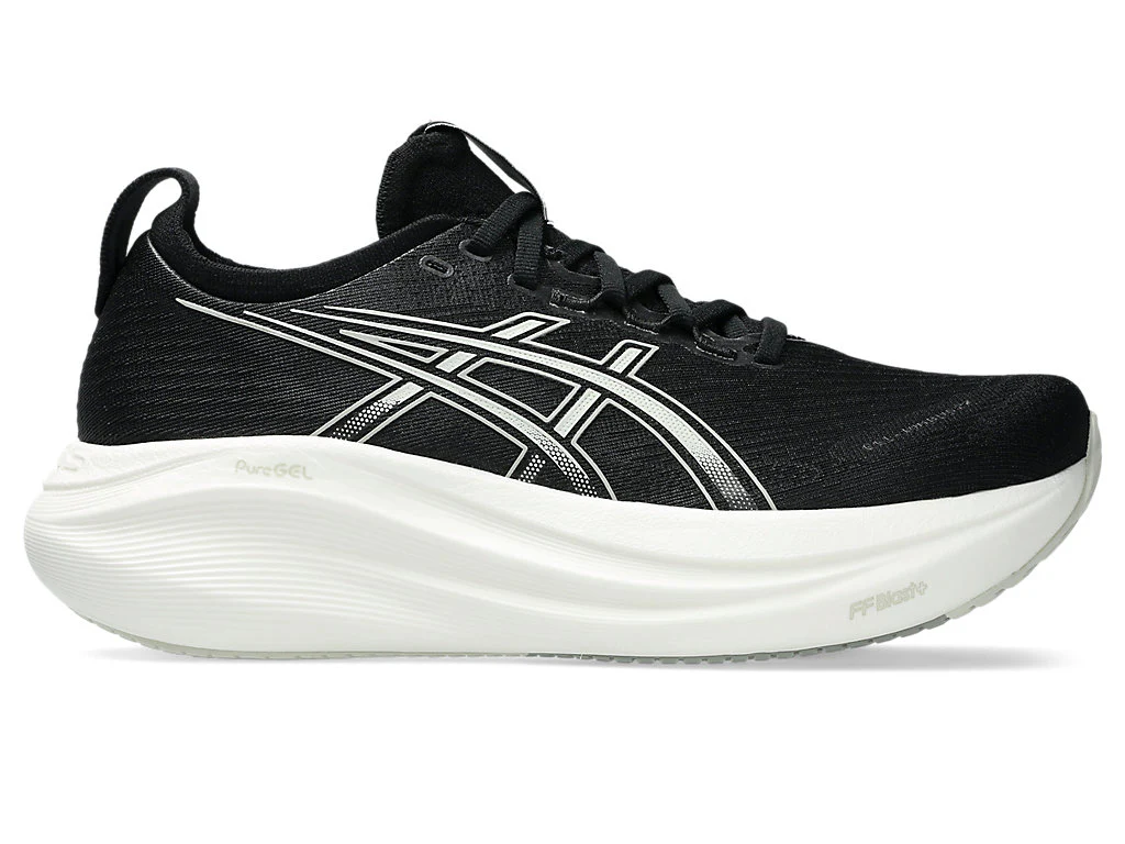 Women's Asics Gel-Nimbus 27, Black/Lake Grey, 10 B Medium
