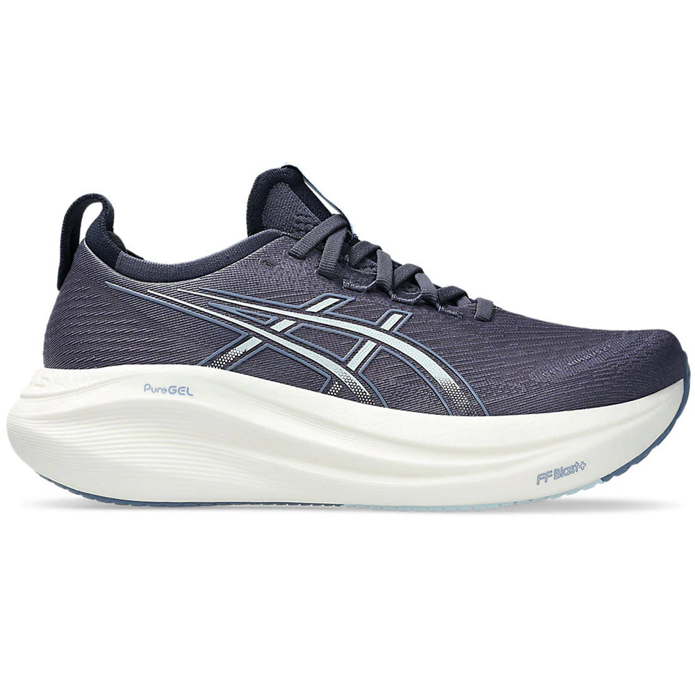 Women's Asics Gel-Nimbus 27, Indigo Fog/Cool Grey, 7.5 B Medium