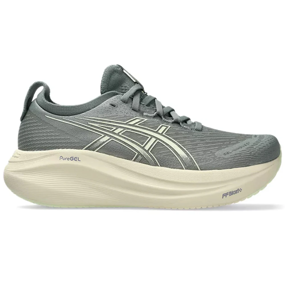Women's Asics Gel-Nimbus 27, Monument Blue/Whisper Green, 6.5 B Medium