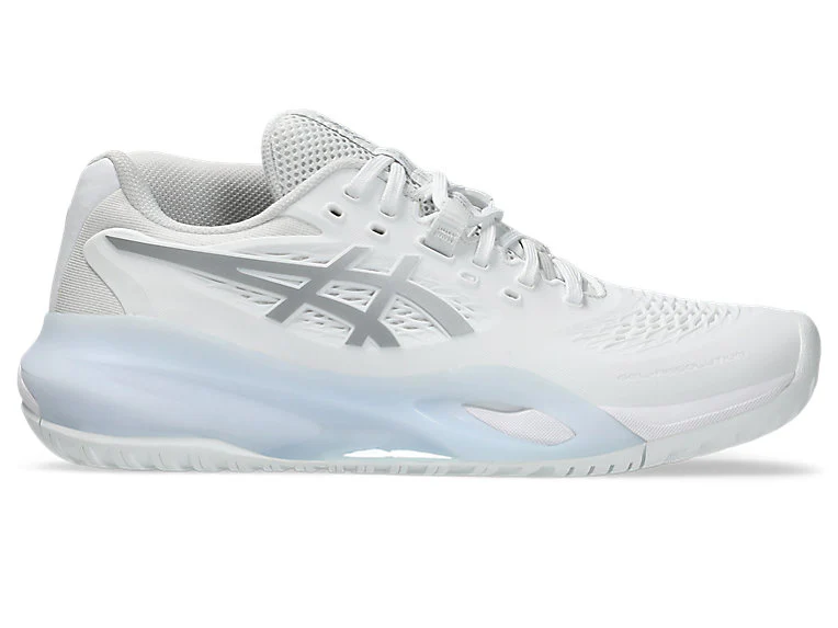 Women's Asics Gel-Resolution X, White/Pure Silver, 6.5 B Medium