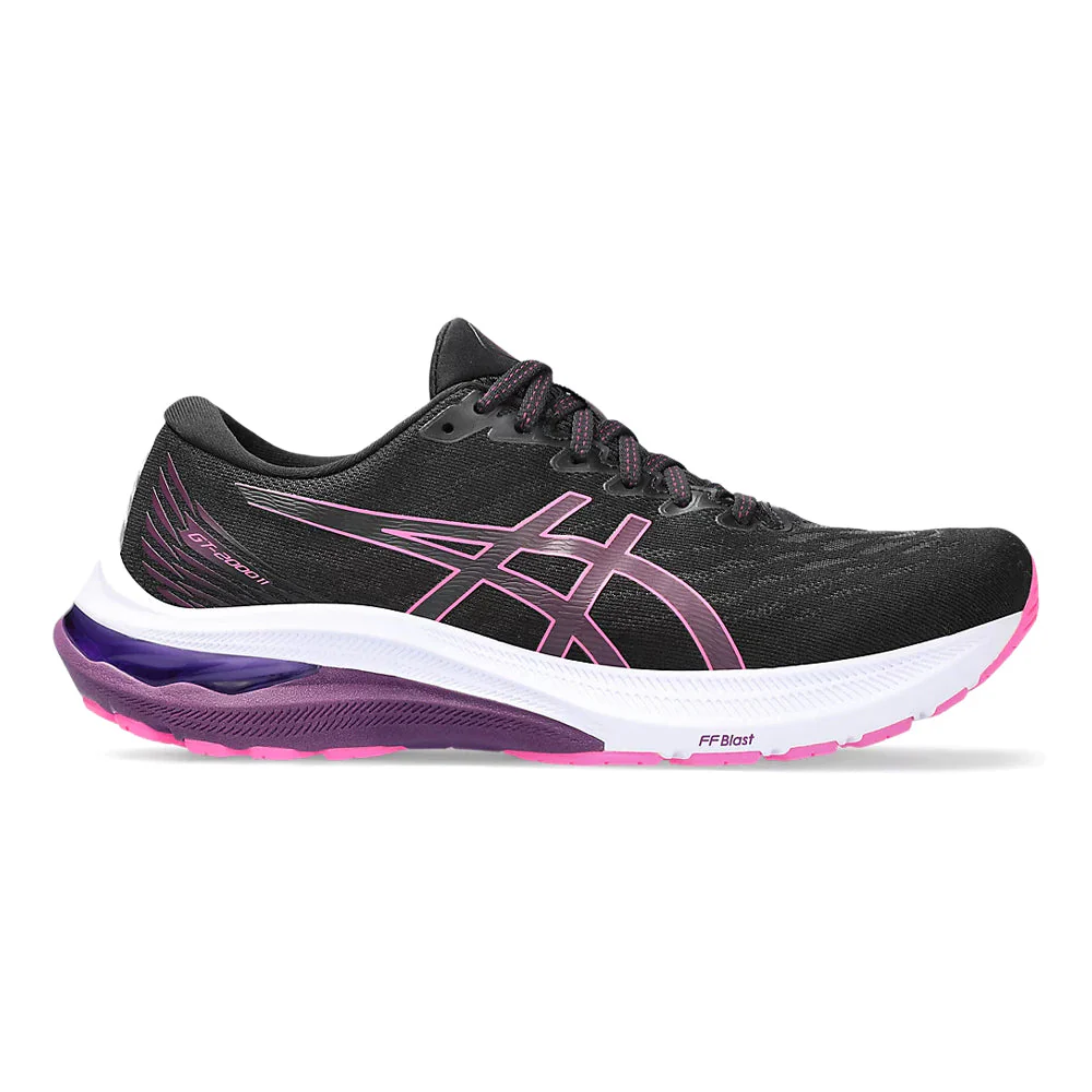 Women's Asics GT-2000 11, Black/Hot Pink, 9 B Medium
