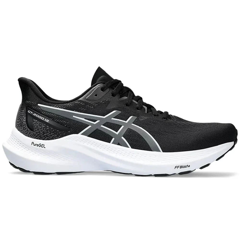 Women's Asics GT-2000 12, Black/Carrier Grey, 12 B Medium
