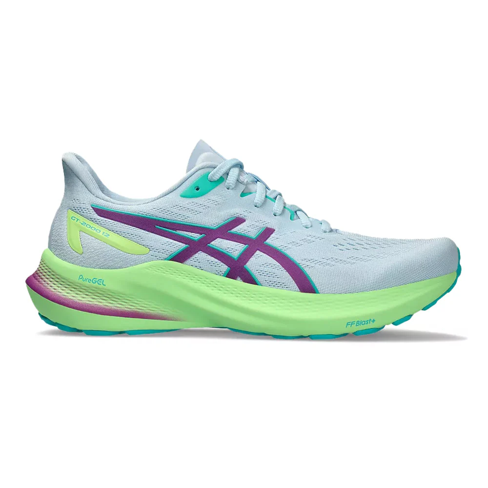 Women's Asics GT-2000 12 Lite-Show, Lite-Show/Illuminate Green, 6 B Medium