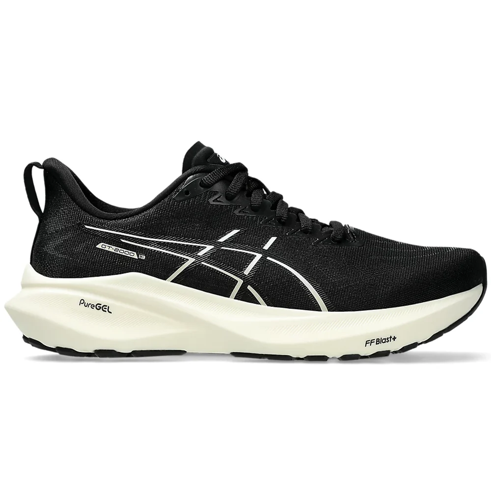 Women's Asics GT-2000 13, Black/White, 7.5 2A Narrow