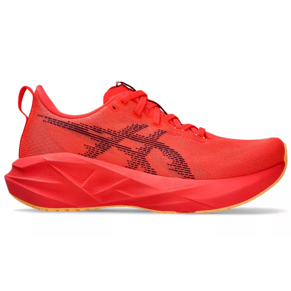 Women's Asics Novablast 5, Flash Red/Edo Purple, 9 B Medium