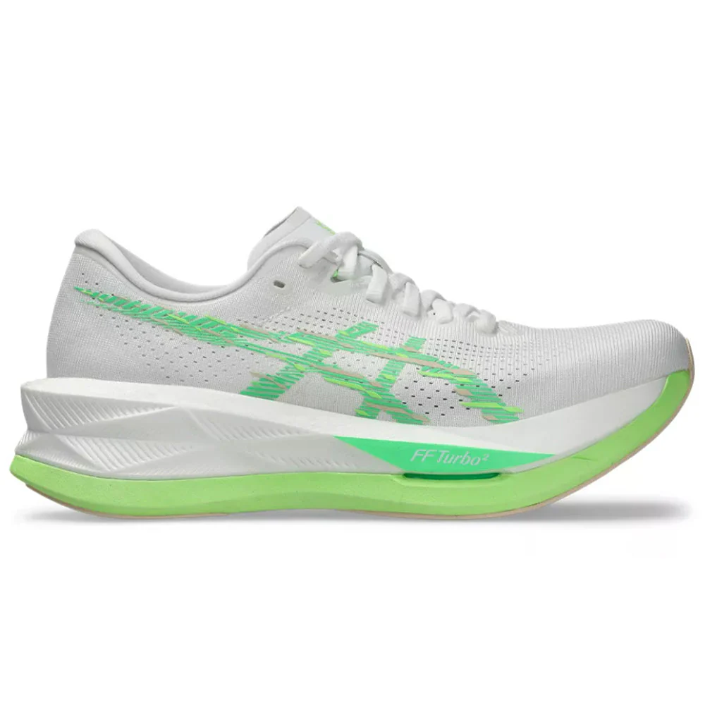 Women's Asics Sonicblast, White/Vital Green, 7 B Medium