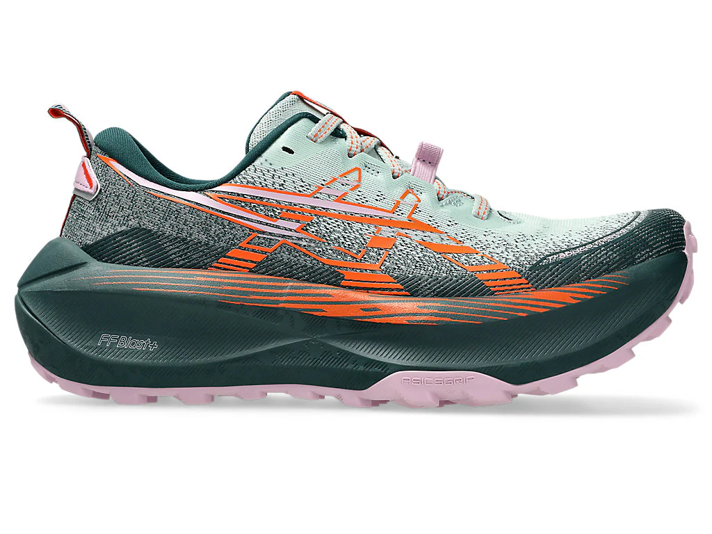 Women's Asics Trabuco Max 4, Cold Moss/Nova Orange, 8 B Medium