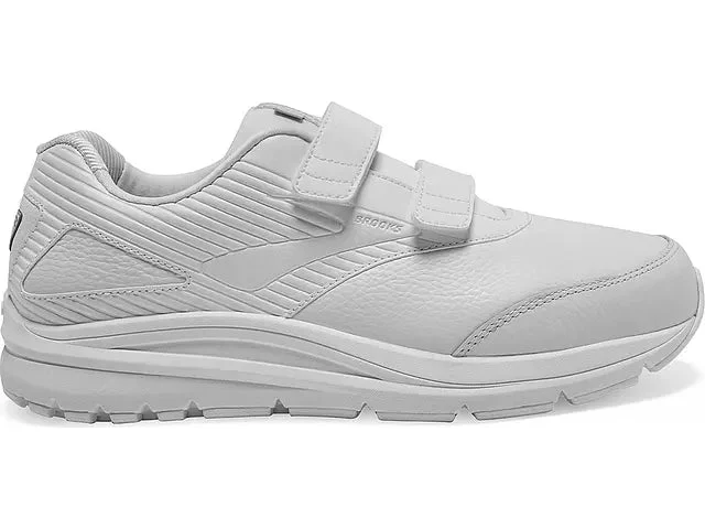 Women's Brooks Addiction Walker V-Strap 2, White/White, 6 D Wide