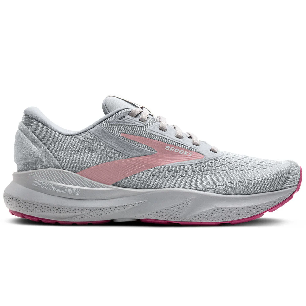 Women's Brooks Adrenaline GTS 24, Alloy/White/Zephyr, 8 2A Narrow