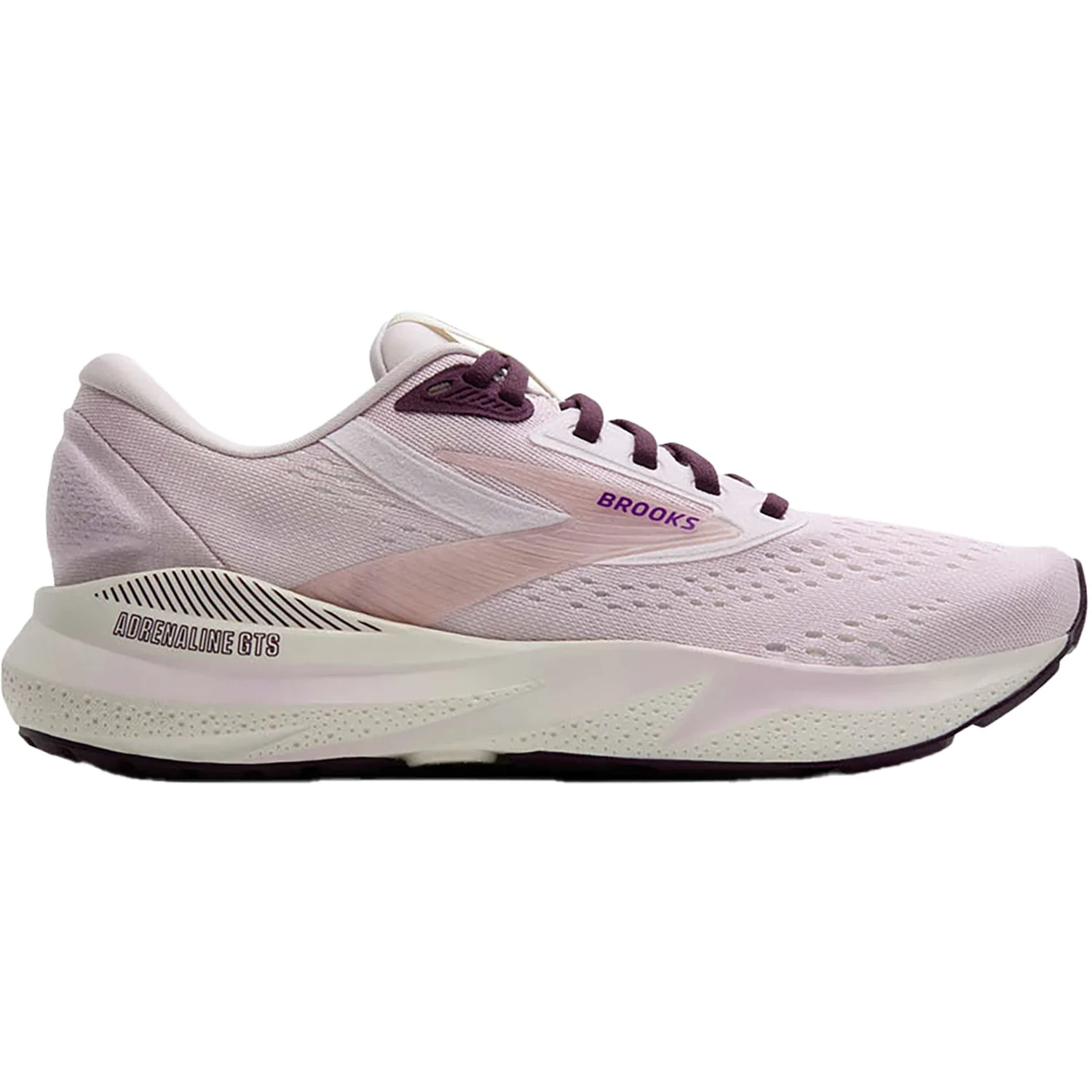 Women's Brooks Adrenaline GTS 24, Orchid/Coconut/Purple, 9 B Medium