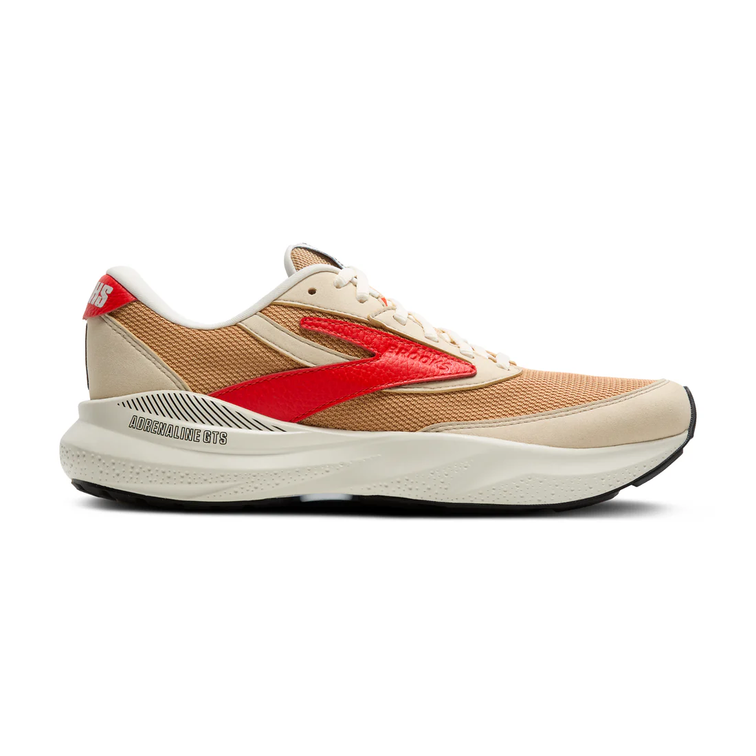 Women's Brooks Adrenaline GTS 24, Taffy/Cherry Tomato/Black, 10 B Medium