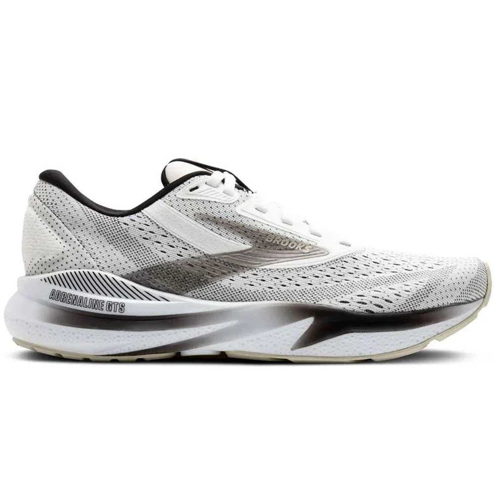 Women's Brooks Adrenaline GTS 24, White/Black/Pelican, 7.5 B Medium