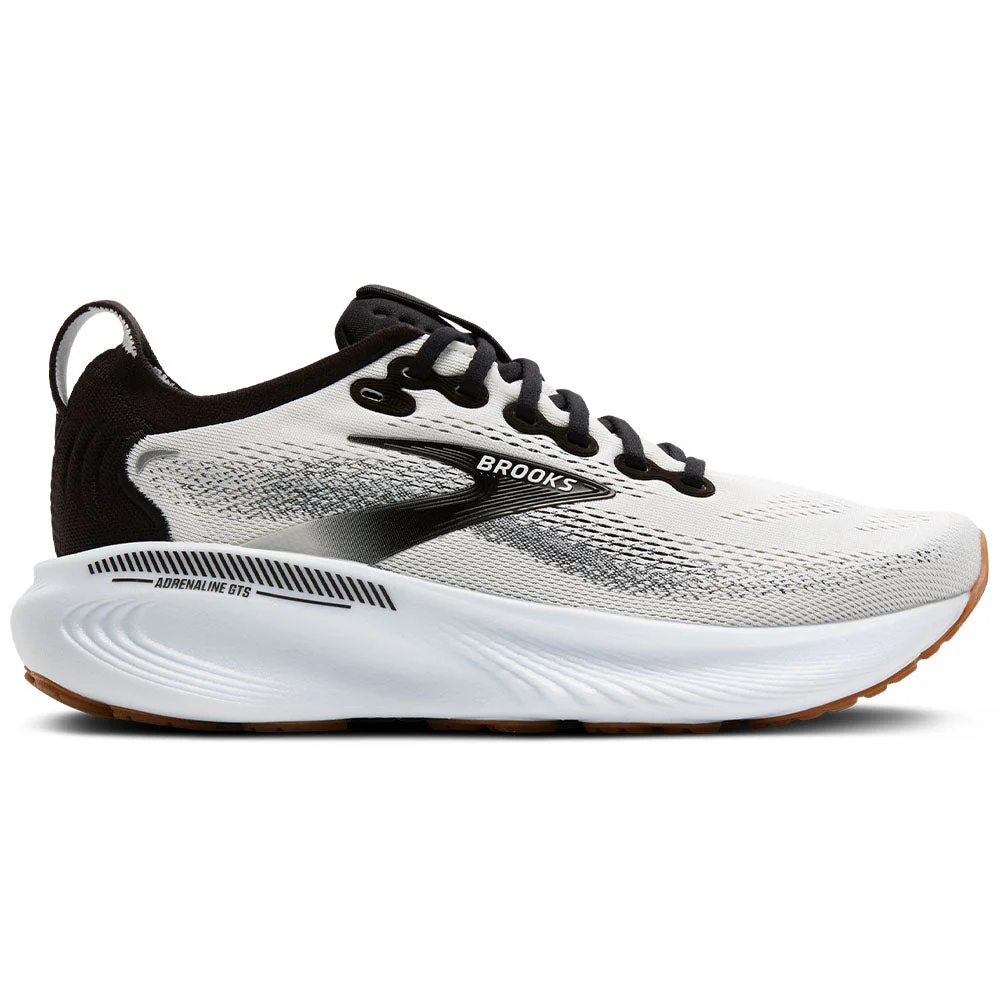 Women's Brooks Adrenaline GTS 25, White/Black/White, 10 D Wide
