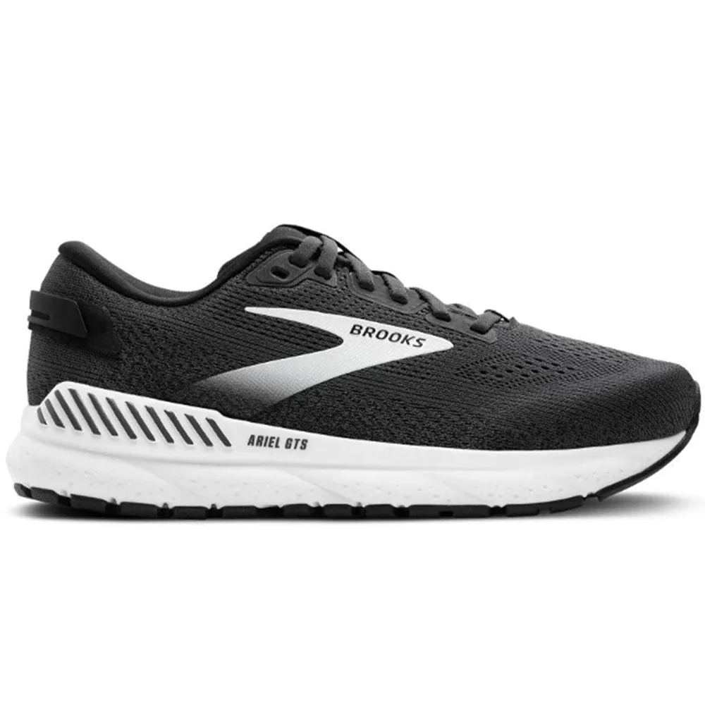 Women's Brooks Ariel GTS 24, Ebony/Black/White, 10 D Wide