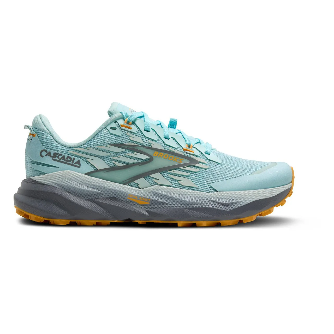 Women's Brooks Cascadia 19, Clearwater/Primer Grey/Apricot, 8 D Wide