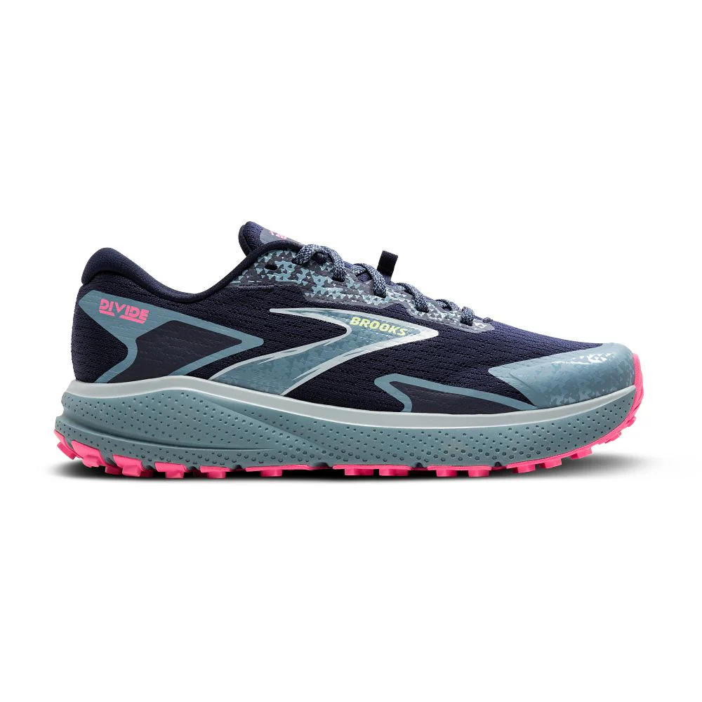 Women's Brooks Divide 5, Peacoat/Black/Pink, 10.5 B Medium