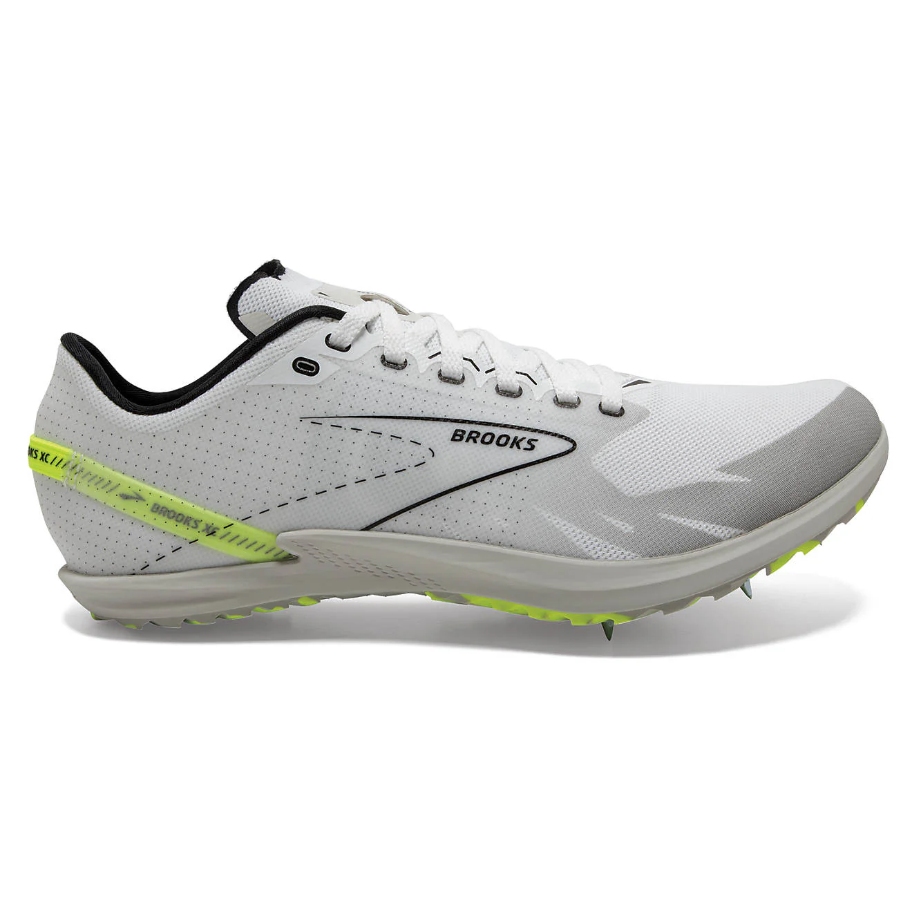 Women's Brooks Draft XC, White/Black/Nightlife, 7.5 B Medium