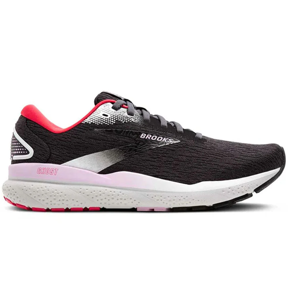 Women's Brooks Ghost 16, Black/Ebony/Raspberry, 5.5 B Medium