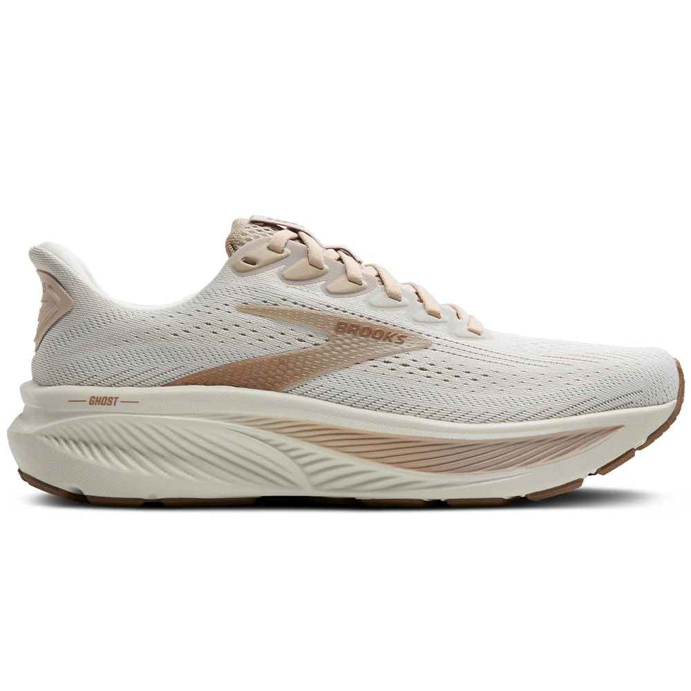 Women's Brooks Ghost 17, Grey/Chateau Grey/Portabella, 10.5 B Medium