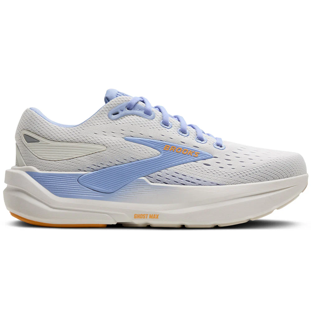 Women's Brooks Ghost Max 3, Coconut/Blue Heron/Orange, 8 B Medium