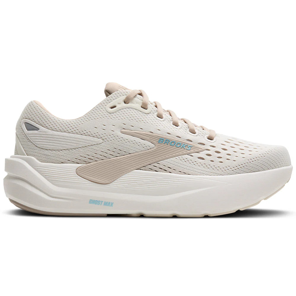 Women's Brooks Ghost Max 3, Coconut/Chateau Grey/Blue, 7 B Medium