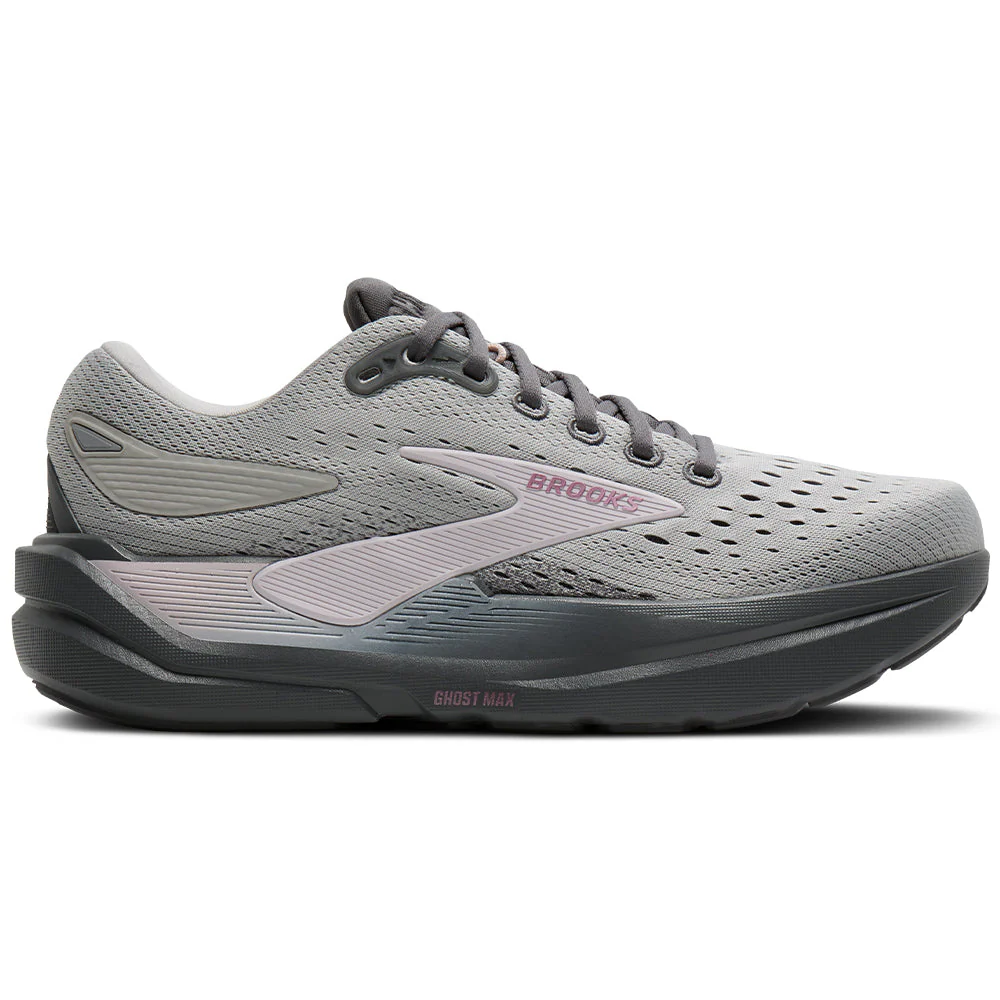 Women's Brooks Ghost Max 3, Harbor Mist/Poppy Seed/Pink, 11 B Medium