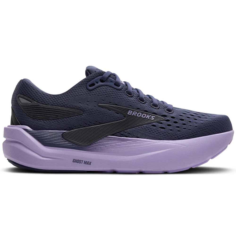 Women's Brooks Ghost Max 3, Nighshadow/Ebony/Purple, 7 B Medium