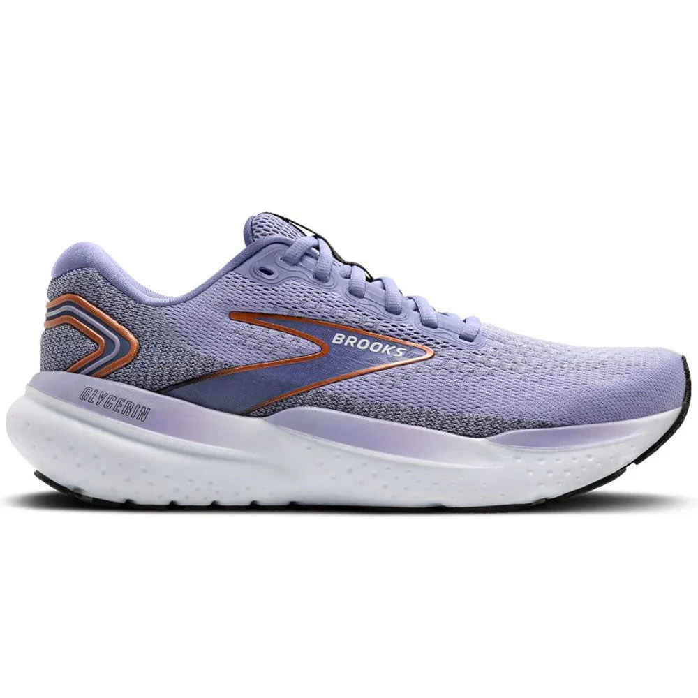 Women's Brooks Glycerin 21, Lavender/Black/Copper, 5.5 B Medium