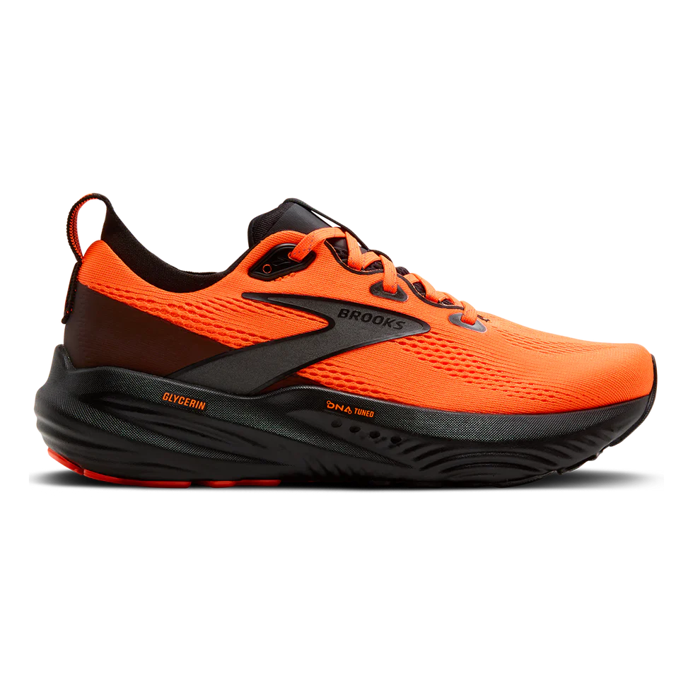 Women's Brooks Glycerin 22, Orange/Black, 9.5 B Medium