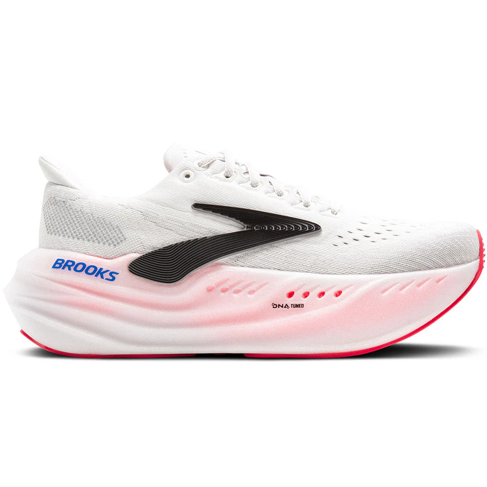 Women's Brooks Glycerin Max, White/Black/Diva Pink, 8.5 B Medium