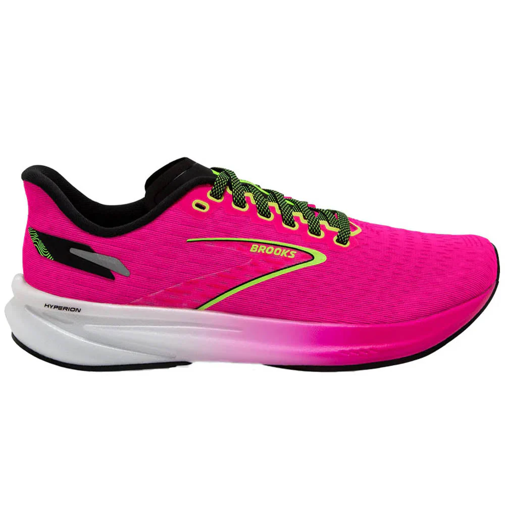 Women's Brooks Hyperion, Pink Glo/Green/Black, 10 B Medium