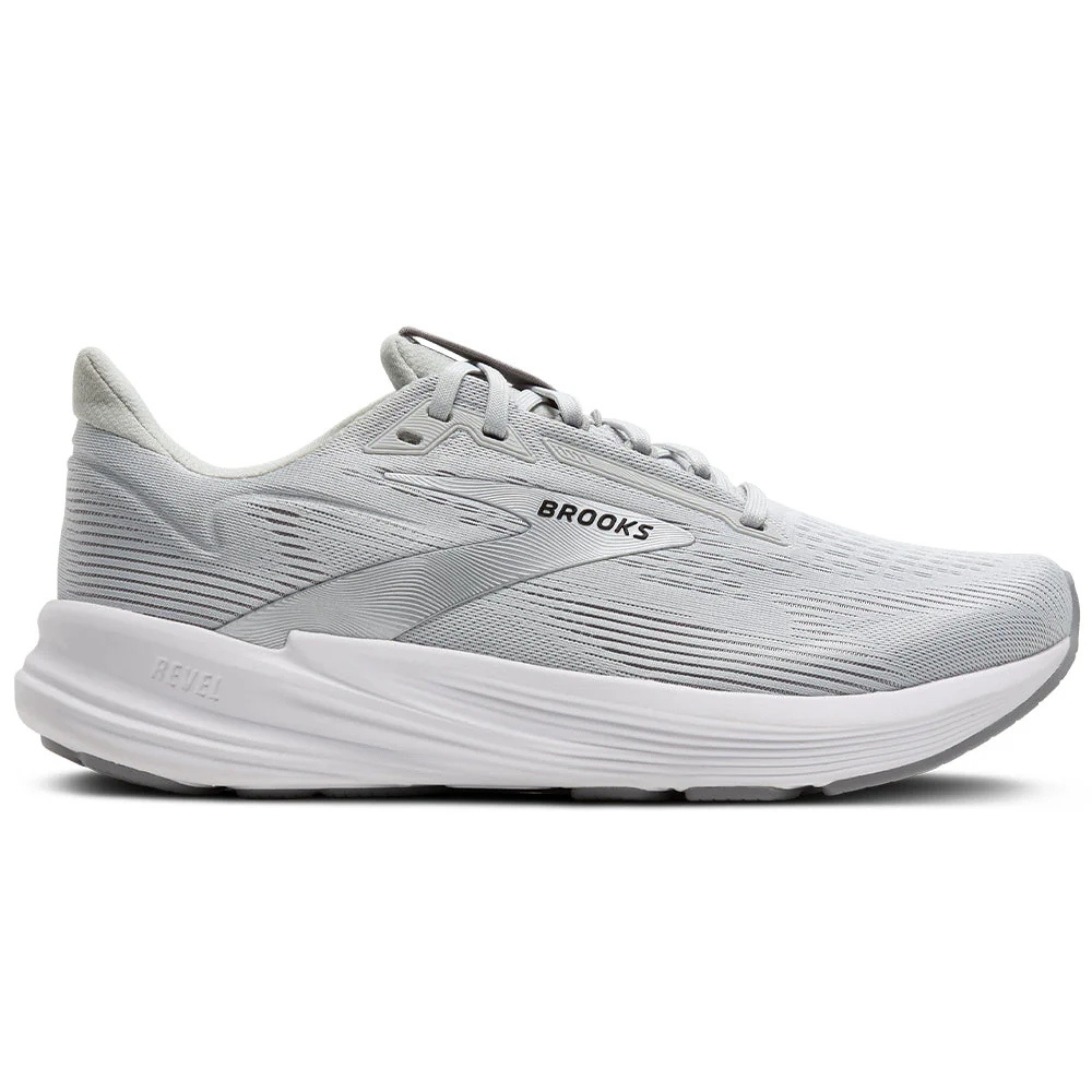 Women's Brooks Revel 8, Oyster Mushroom/Alloy/Silver, 9 B Medium