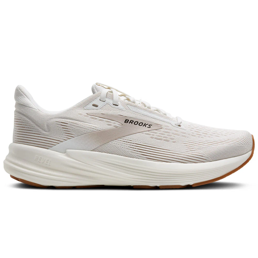 Women's Brooks Revel 8, White/Chateau Grey, 5.5 B Medium