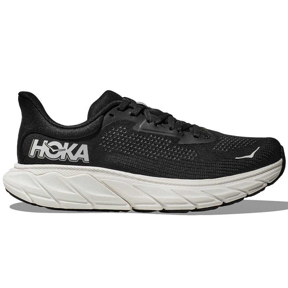 Women's Hoka Arahi 7, Black/White, 6.5 B Medium
