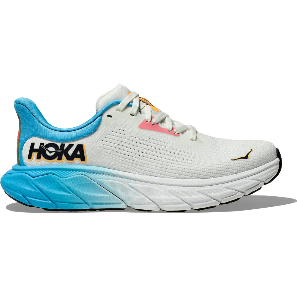 Women's Hoka Arahi 7, Blanc De Blanc/Swim Day, 7 B Medium