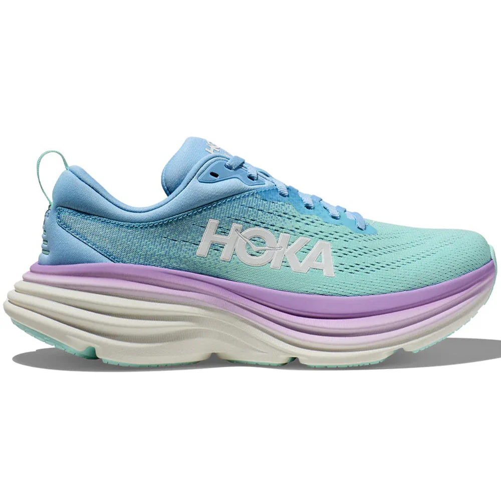 Women's Hoka Bondi 8, Airy Blue/Sunlit Ocean, 6.5 B Medium
