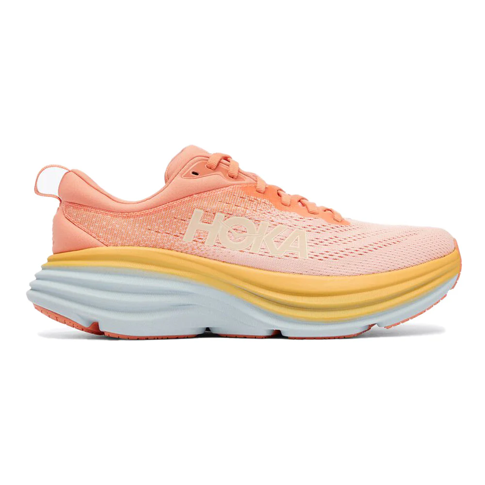 Women's Hoka Bondi 8, Shell Coral/Peach Parfait, 11 B Medium