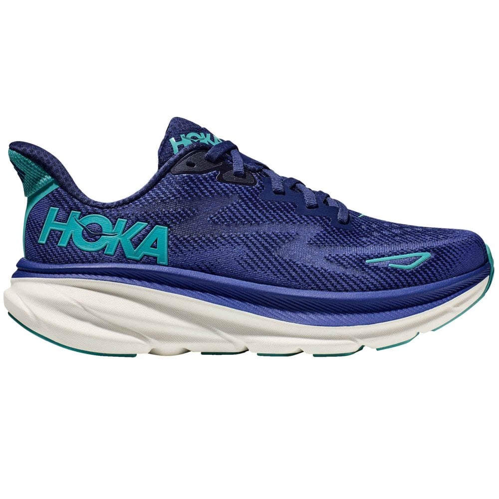 Women's Hoka Clifton 9, Bellwether Blue/Evening Sky, 5.5 B Medium