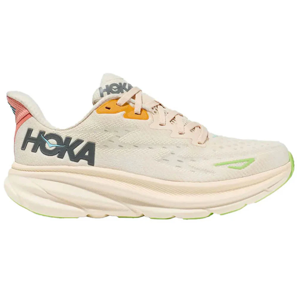 Women's Hoka Clifton 9, Vanilla/Astral, 10 B Medium