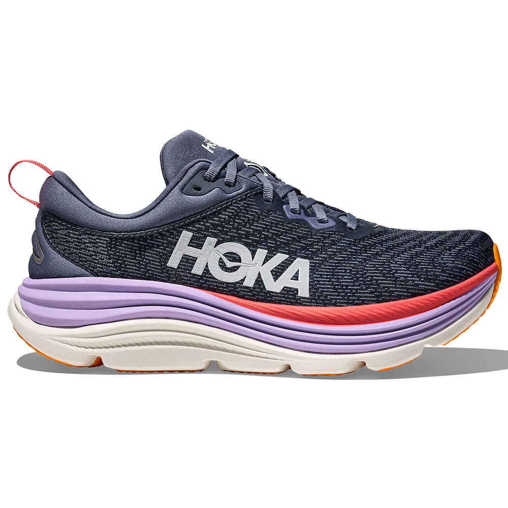 Women's Hoka Gaviota 5, Anchor/Grapefruit, 7.5 B Medium